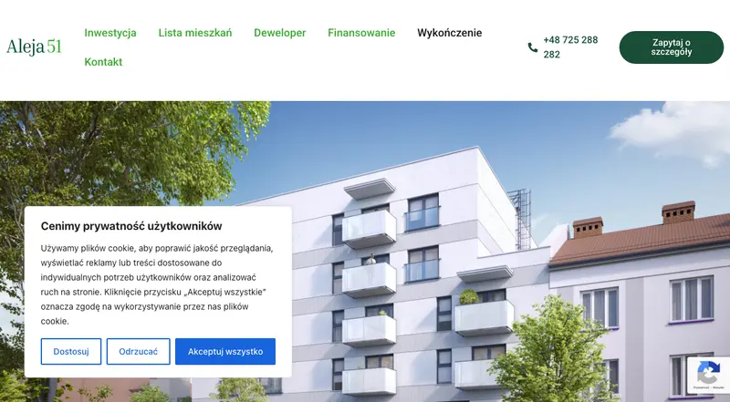 Aleja 51: zrzut strony głównej