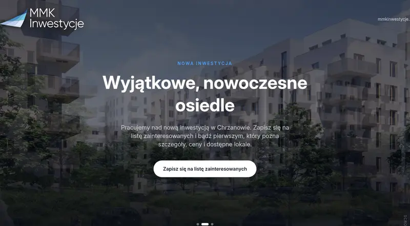 MMK Inwestycje: zrzut strony głównej