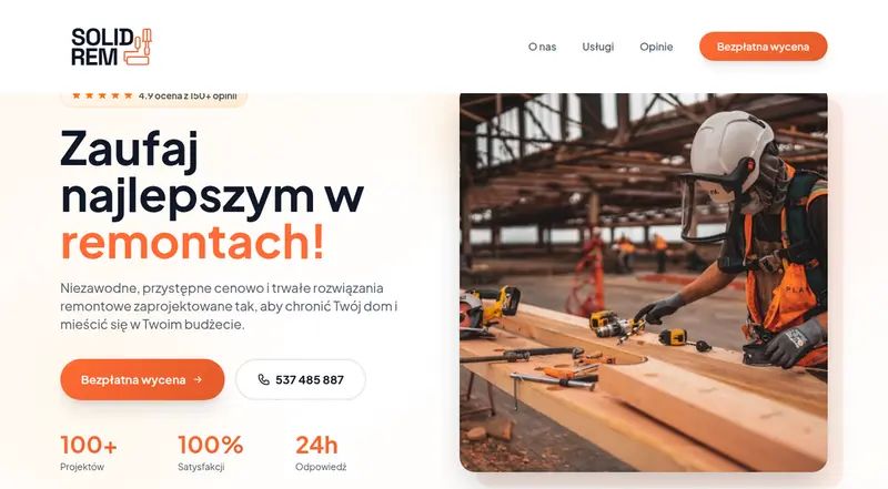 Solid-Rem: zrzut strony głównej